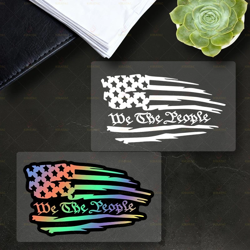 

1pc We Are People American Flag Motorcycle Sticker Waterproof for Motorcycle Fairing Fuel Tank Car Window Universal Vinyl Decals