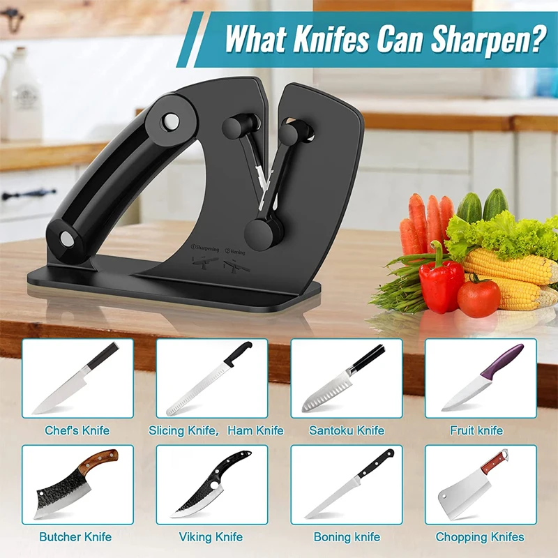 Kitchen Knife Sharpener Automatic Adjustment Angle Sharpening Tool Portable Household Outdoor Quick Sharpening Kitchen Tool