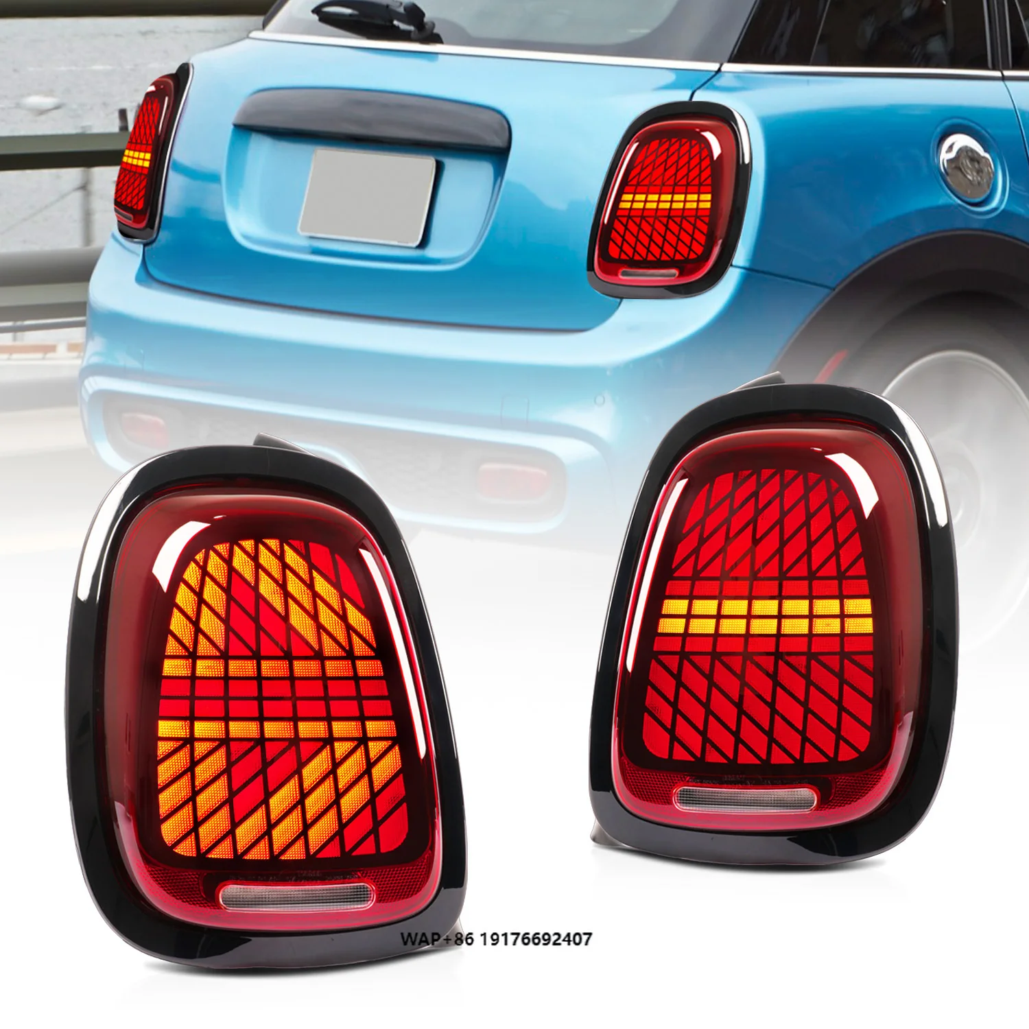 

Archaic LED F66 Design Stop Lamp Startup Sequential Turn Signal Rear Lights forMini Cooper F55 F56 F57 Tail Lights 2014-2024