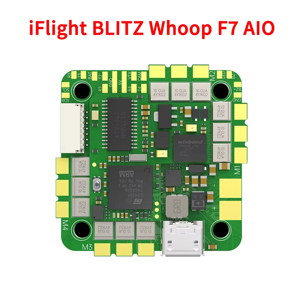 IFlight-Carte Contrôleur de Vol/ESC pour Drone FPV, BLITZ Whoop F7 2-6S 55A AIO V1.1 DJI O3 avec Modèle de Montage 25.5x25.5mm