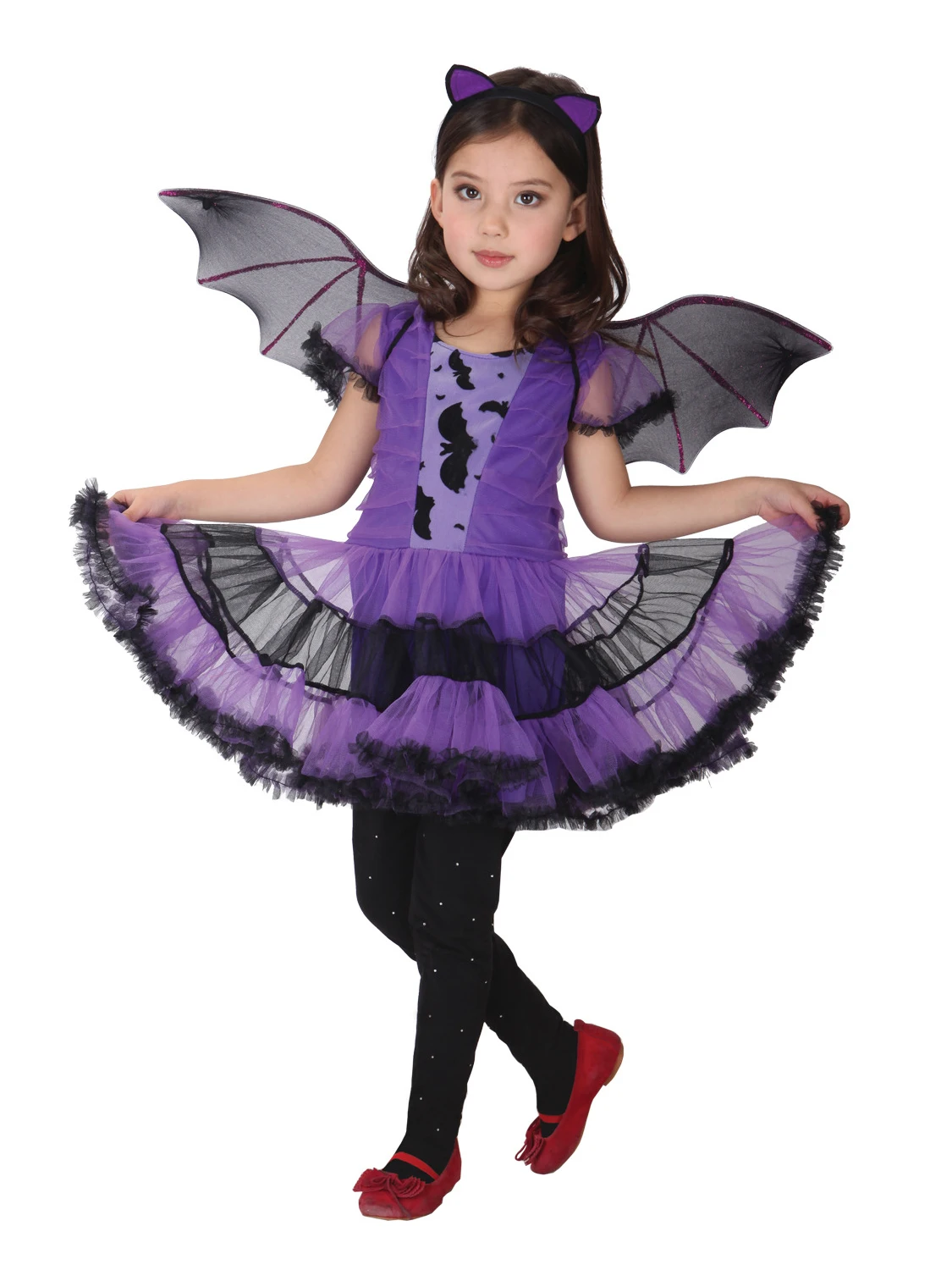 Umorden Kids Child Vampire Costume Count Dracula Cosplay Boys Vampiress for Girls Purim Halloween Party Fantasia Dress Up