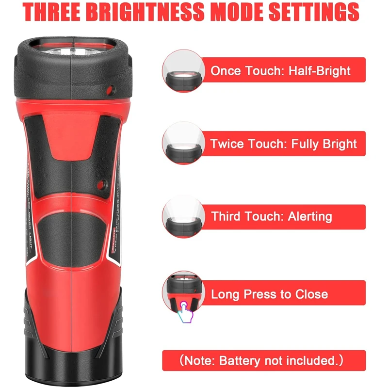 

Портативный рабочий фонарь, рабочая лампа, фонарик, светодиодный светильник для Milwaukee, литий-ионный аккумулятор 10,8 В, 12 В