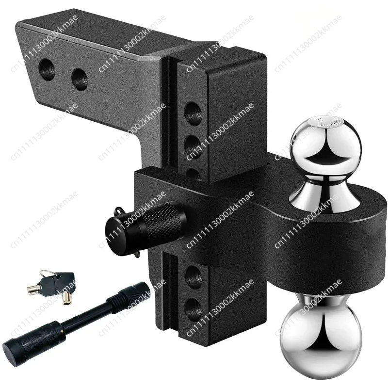 Black Adjustable Trailer Hitch Drop/Rise Aluminum Drop Hitch -Tow Hitch for Heavy Duty