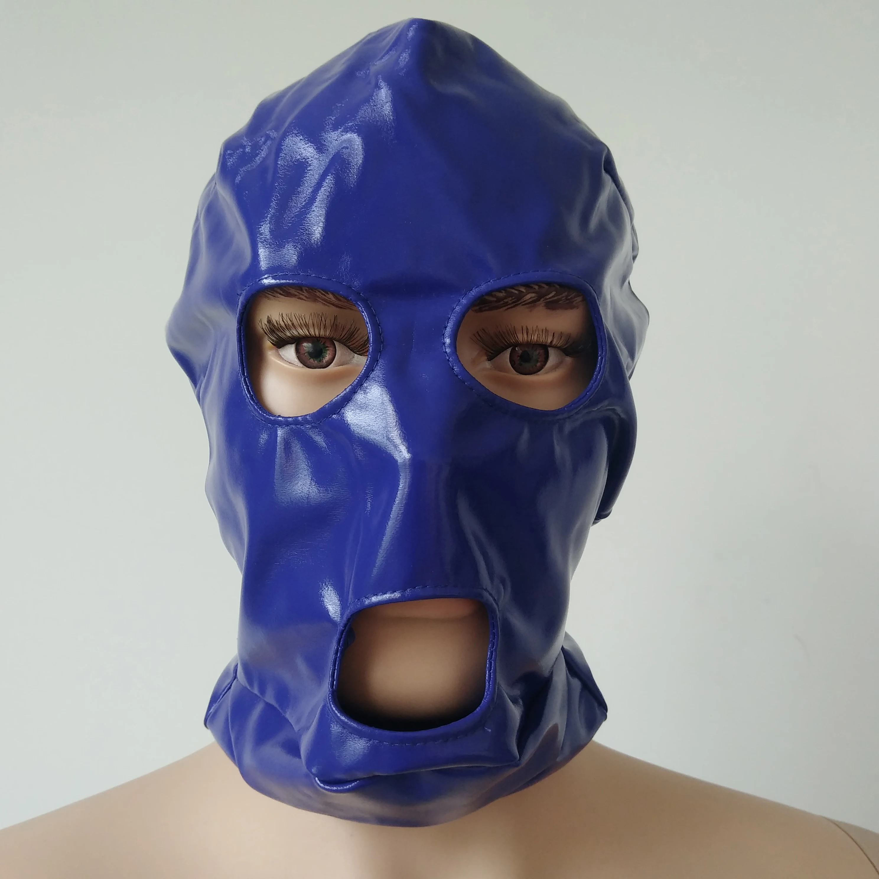 Pvc Faux Lederen Masker Kostuums Party Halloween Hood Cosplay Kostuums Maskers Kunnen Op Maat Gemaakt