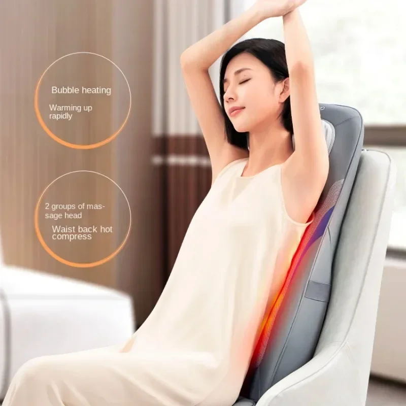 Electric Massage Seat, Multi-functional Massage Pad, Cervical Waist Back Kneading Full Body Massager Heated Shoulder Massagers