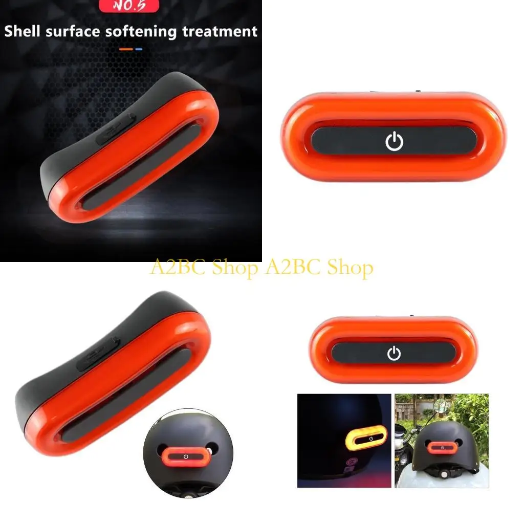 

A2BC Motorcycle Helmet LED Warning Light USB C Bike Night Safety Waterproof