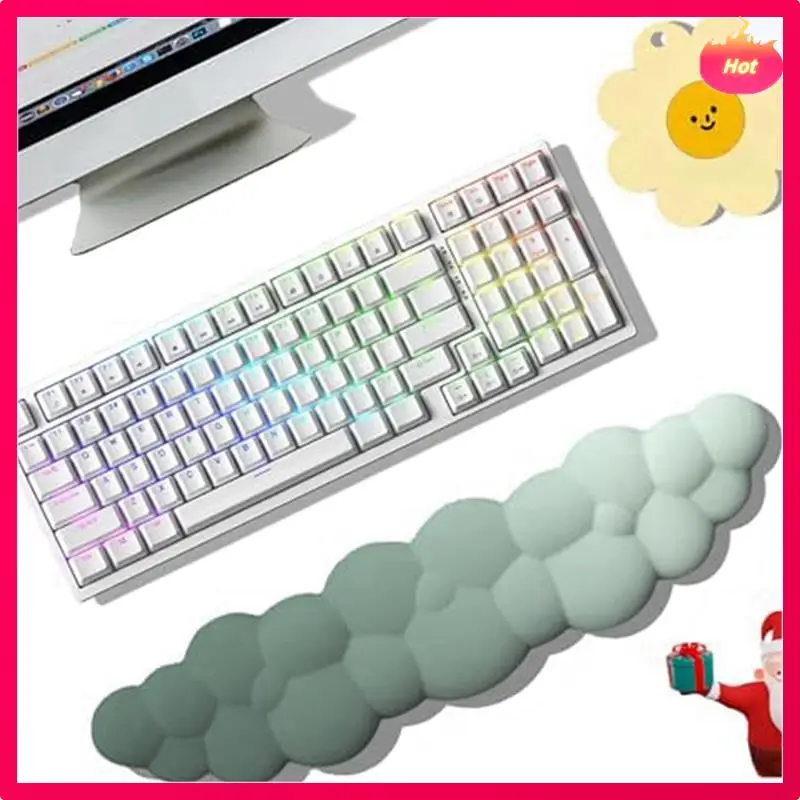 

ABYP D-Keyboard Wrist Rest Pad, Ergonomic Design Effective Wrist Pain Relief Arm Rest Desk, Cute Cloud Decoration Gift Easy Inst