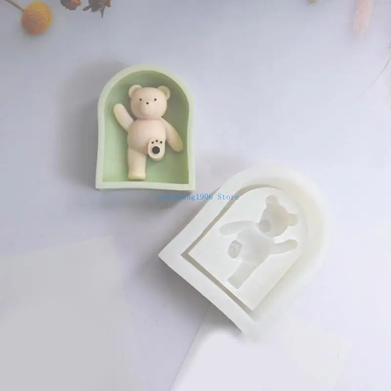 85LF Soft Silicone Mold Crafting Moulds Bear Figurine Molds Perfect for Hand-Making Present and Artistic Projects