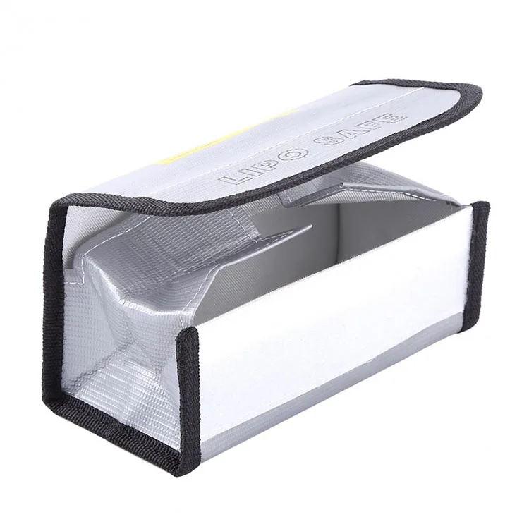 10 Uds 185x75x60mm impermeable ignífugo Lipo guardia bolsa segura bolsa de almacenamiento de batería bolsa de seguridad para baterías RC