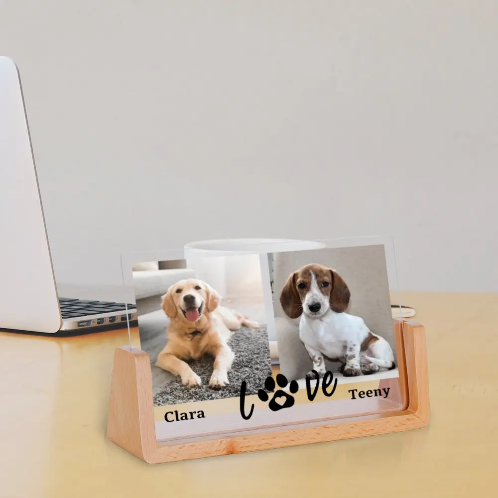 Custom Picture Frame for Pet Couples Personalized Pet Cat and Dog Photo Frame Custom Picture Frames Photo Frames Poster Frame