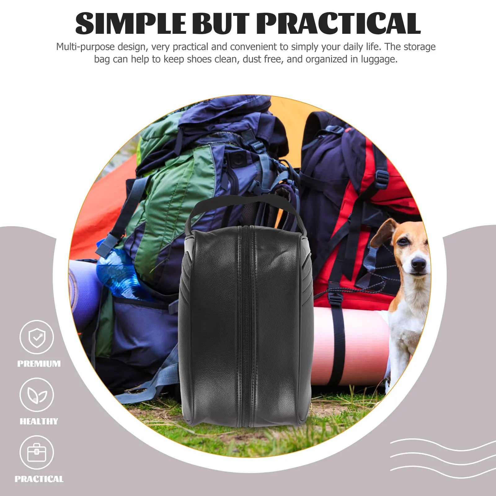 

Waterproof Golf Shoe Bag High Grade Travel Organizer Pouch Multi-Purpose Storage Container for Men Sports