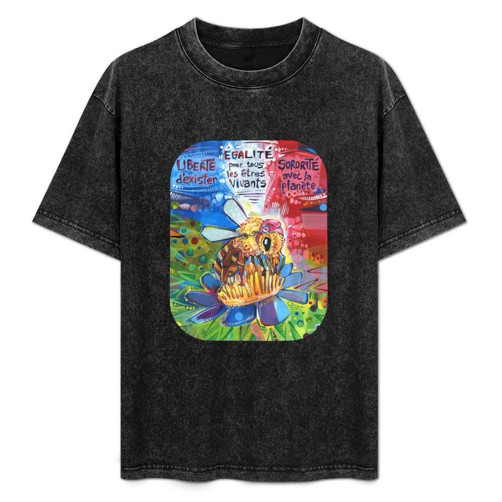 Liberté, égalité, Sororité (Bee Marianne Painting) - Camiseta de manga corta para entrenamiento y ejercicio 2024