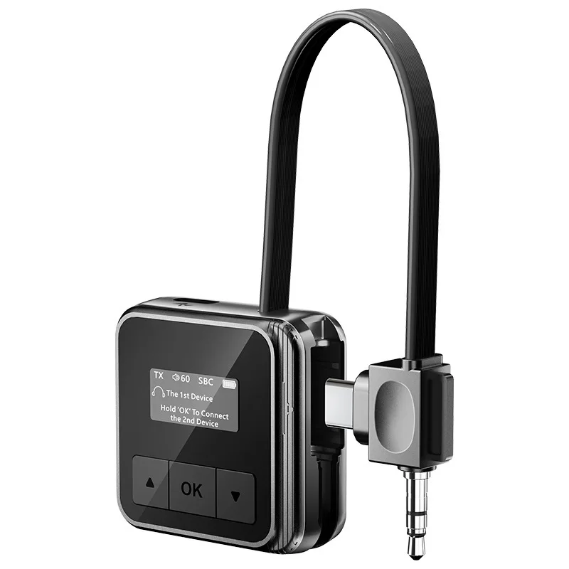 

Long-distance aircraft AUX audio hole Bluetooth adaptation 5.4 one to two transmitter receiver