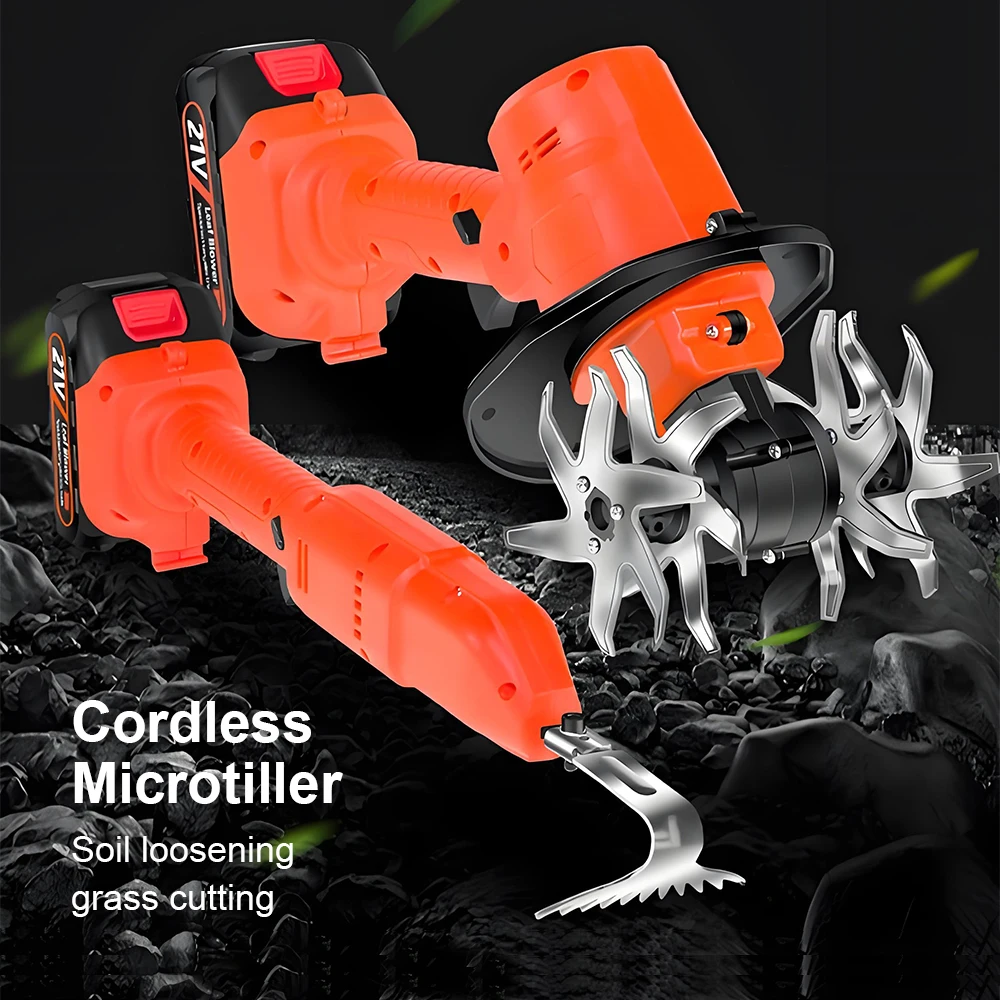 

CHKJ 21V-24V Electric Hoe Garden Looser Handheld Lithium Battery Weeder Electric Cordless Cultivator Portable Electric Garden We