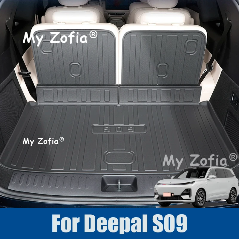 

Car Full Surround Trunk Mat Fit For Deepal S09 2025 2026 Car Modified Auto Seat TPE Backrest Pad Car Interior Accessories