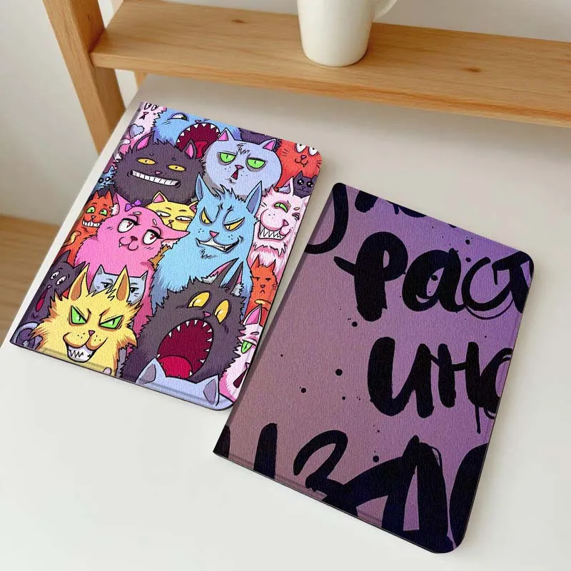 

Cartoon Cats Group Image Gift Tablet Case For Apple iPad Air Pro mini 1 2 3 4 5 6 7 8 9 11 M2 M3 M5 M4 5th 6th 7th 10th 11th