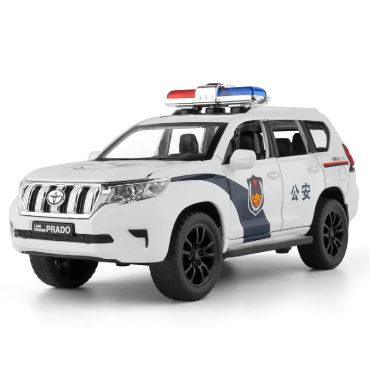 1:32 TOYOTA LAND CRUISER PRADO Alloy Metal Car Model Toys High Simitation With Pull Back Sound For Kids Birthday Gifts