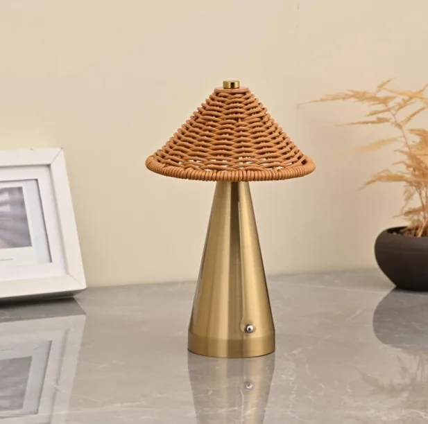 Decorative Night Light Bedroom Led Atmosphere Lights Vine Weaving Craft Table Lamps