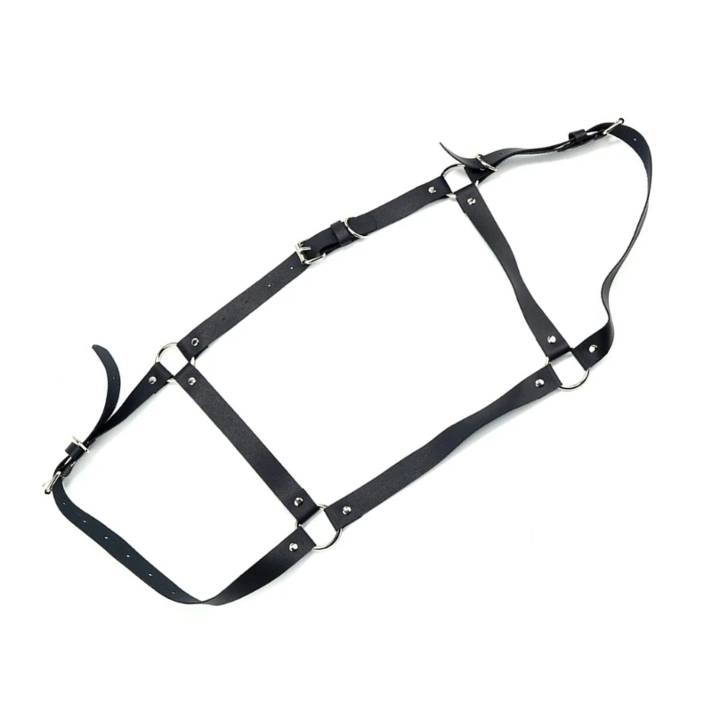 

Adult Punk PU Suspender Chest Belt Adjustable Length Bondage Belt