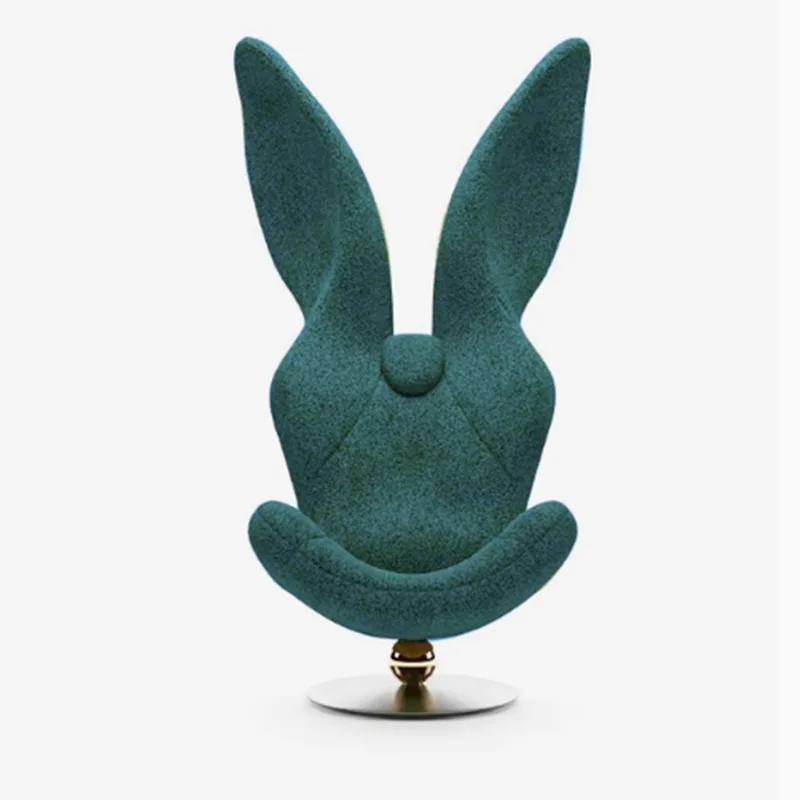 

Designer green rabbit armchair FRP Internet celebrity special-shaped leisure creative soft outfit