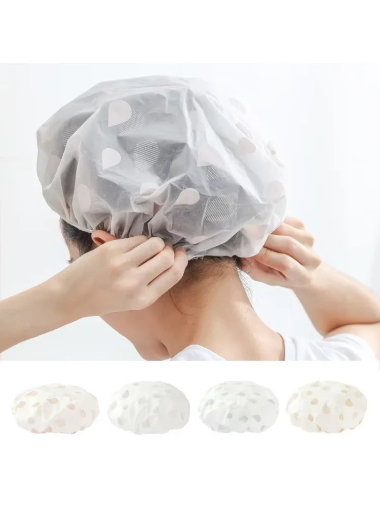 Women's Reusable Shower Cap Bonnet Douche Luxury Shower Bath Cap Swimming Cap Shower