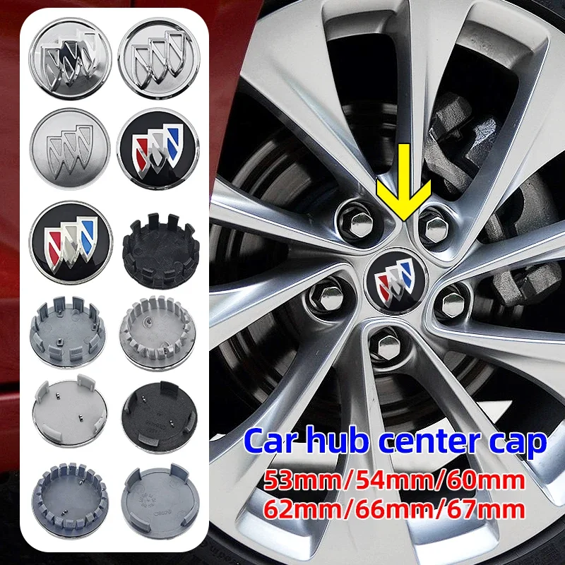 Emblema central de rueda de coche de 53mm, 54mm, 60mm, 62mm, 66mm, 67mm para Buick Enclave, Excelle XT, GT, Envision, Verano, Regal, LaCrosse, Encore