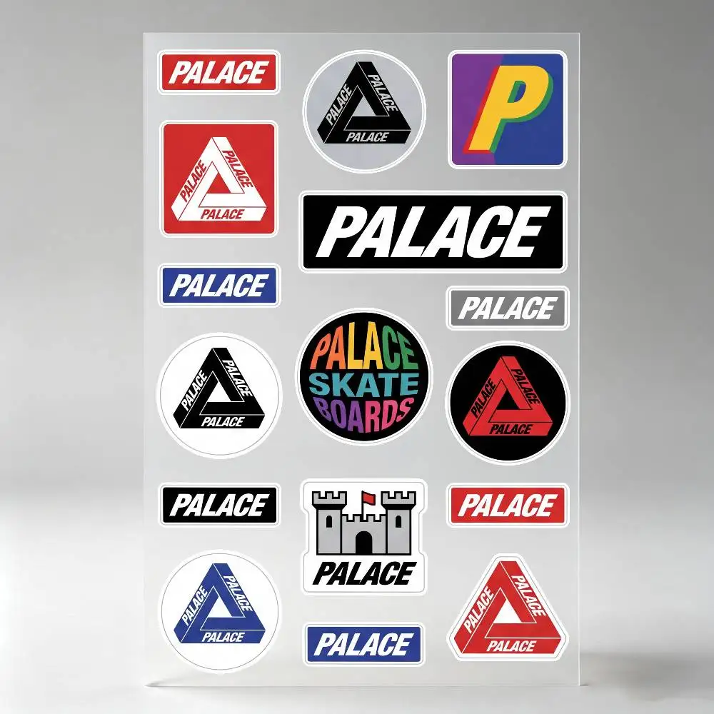 Poster P-A-L-A-C-E Waterproof Reflective Motorbike Stickers Easy Peel Removable Decals For Motorcycle Car