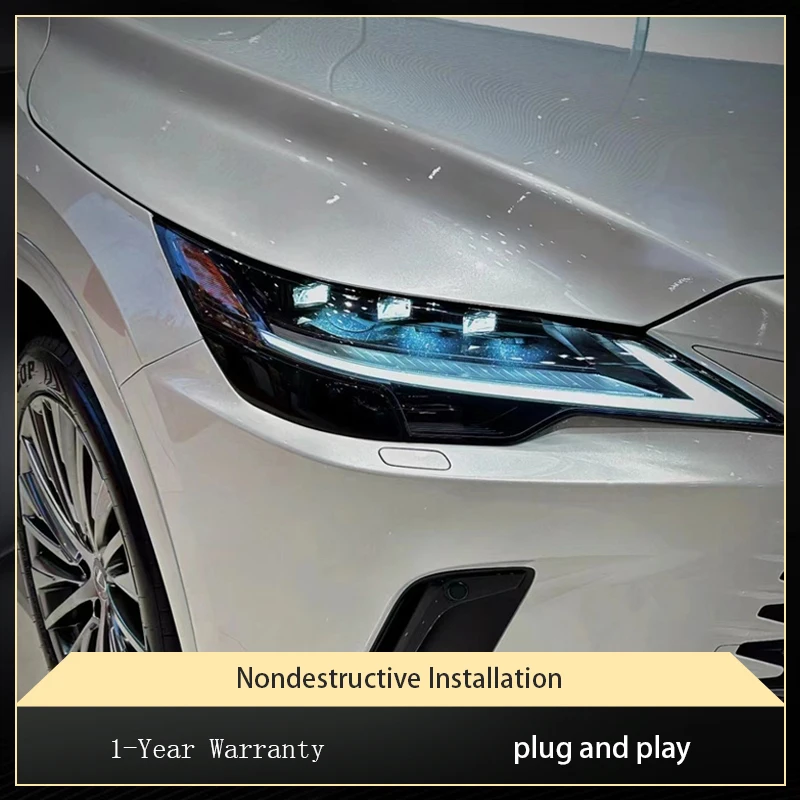 تشغيل ضوء السيارات ل 2023 سيارات 12 فولت لكزس RX350 المصباح LED Drl عالية تكوين ضوء النهار تحول الملحقات أدوات المصباح الأمامي