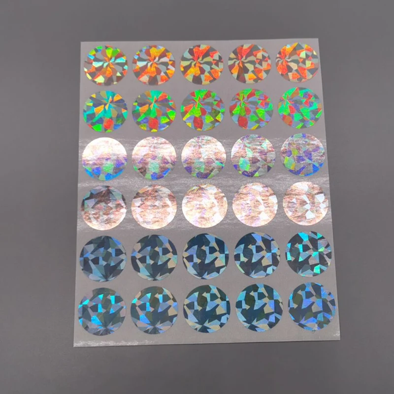 100pcs/Lot Custom Holographic Sticker Sheet Size All Scratch Off Stickers Label For Stickers,Games,Qr Code