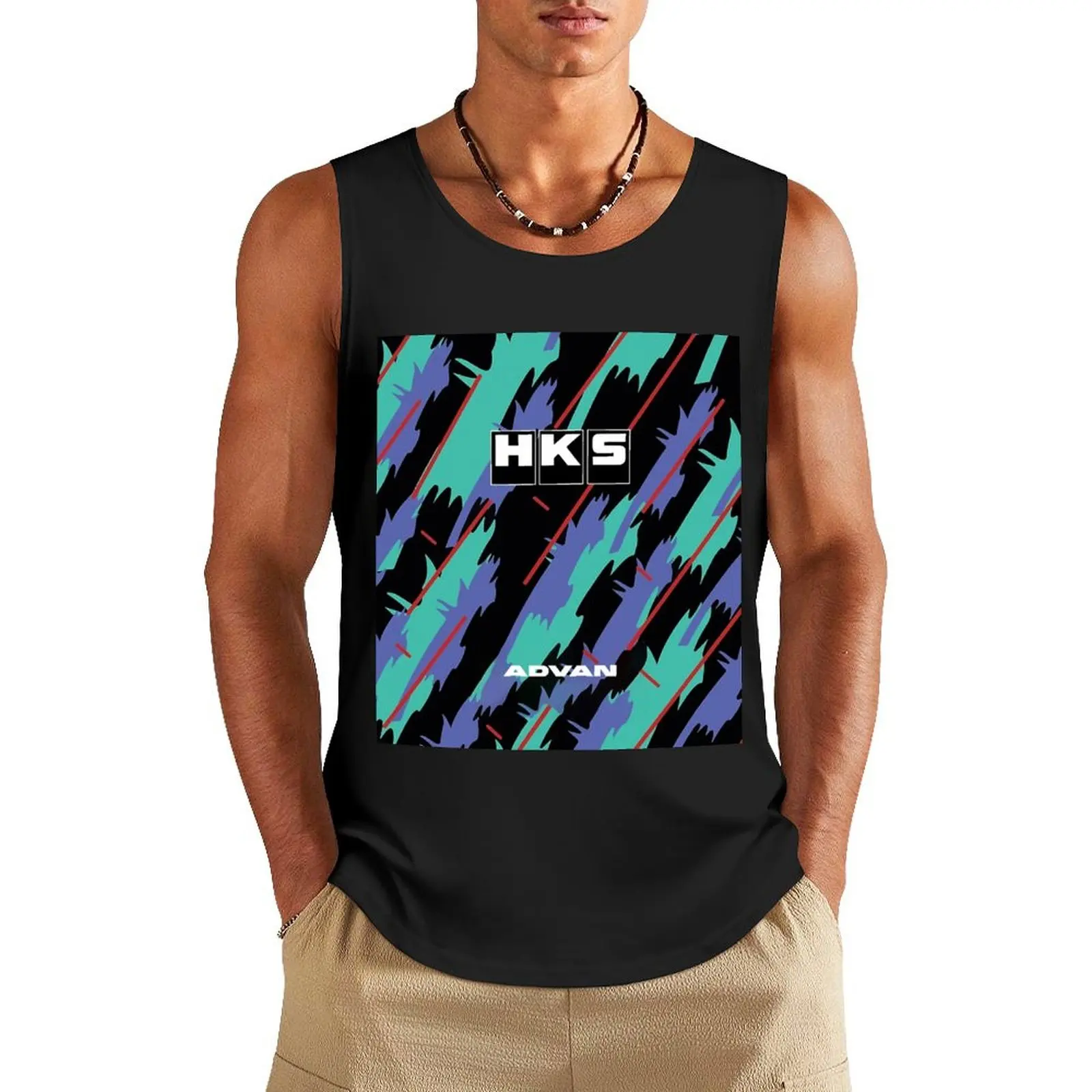 

HKS Advan JDM Tank Top man vest Man summer clothes Vest male bodybuilding t-shirt