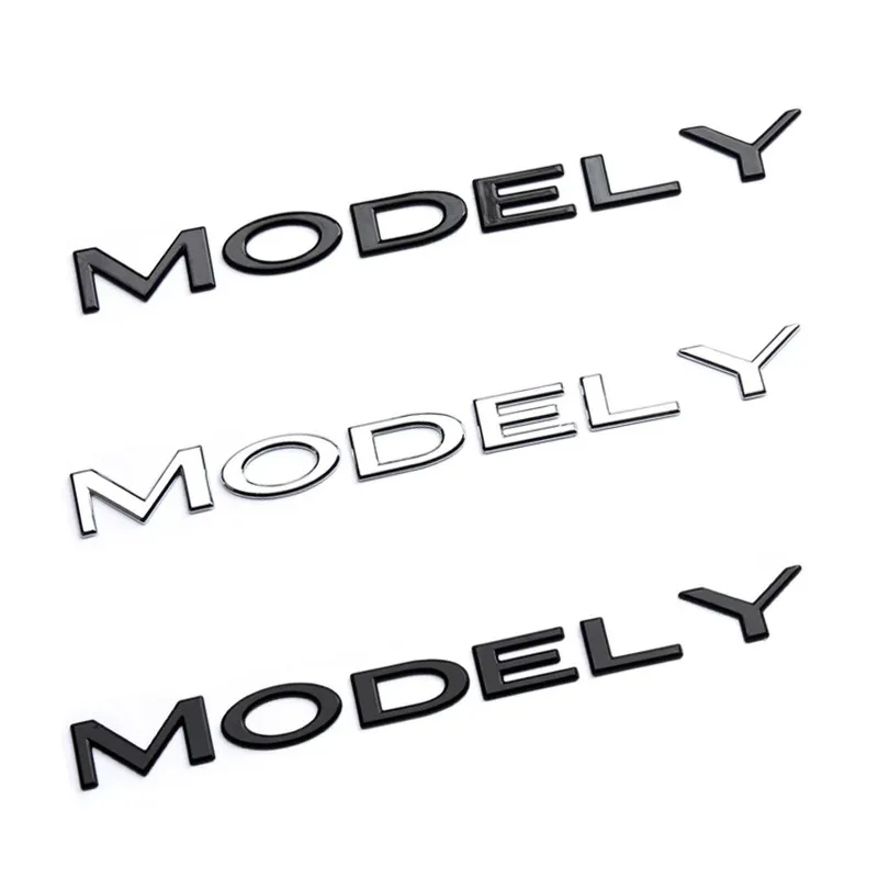 테슬라 엠블럼 ABS 레터 로고 테슬라 모델 3 Y 자동차 리어 테일게이트 트렁크 엠블럼 배지 데칼 스티커 자동차 스타일링 액세서리 썸네일 6