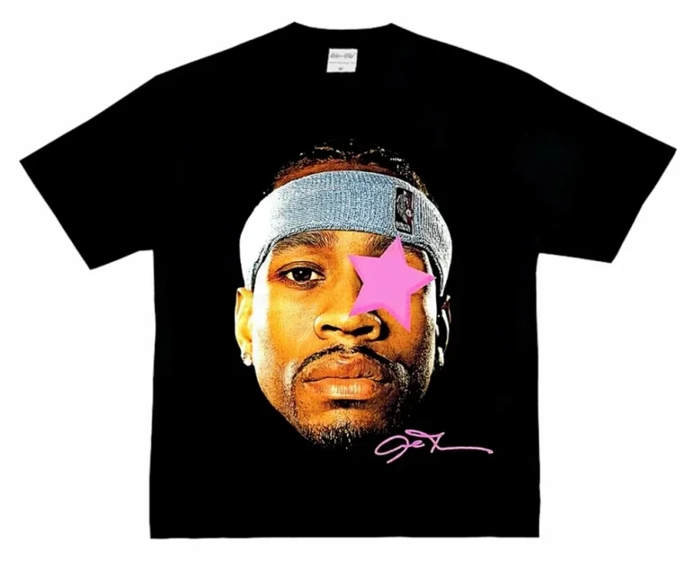 أزياء الرجال تي شيرت كرة السلة ستار الأمريكية كبير رئيس طباعة قصيرة الأكمام القطن تي شيرت فضفاض الشارع ارتداء قمم الملابس