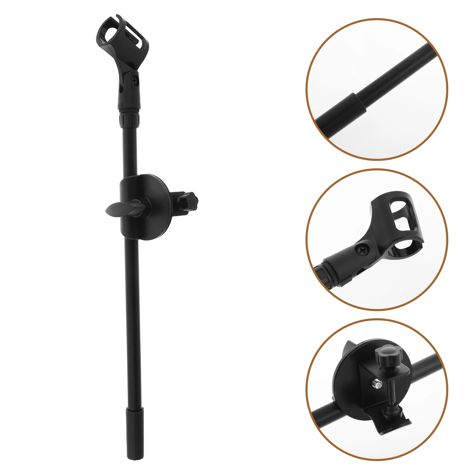 

Adjustable Universal Clip Sturdy Mic Holder Floor Desk Portable Retractable Bracket Lightweight For Studio Streaming Microphone
