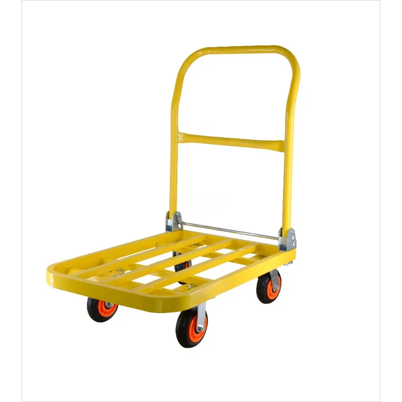 Trolley Manufactory 300kg Iron Handcart Color Customizable Heavy Duty Industrial Trolley Iron Foldable Platform Hand Truck