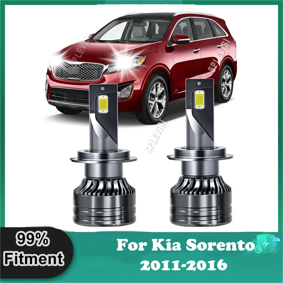 Car Auto Headlight Bulbs 180W Led Lamp H7 6000K Light with Fan Cooling For Kia Sorento 2011 2012 2013 2014 2015 2016 Low Bulbs
