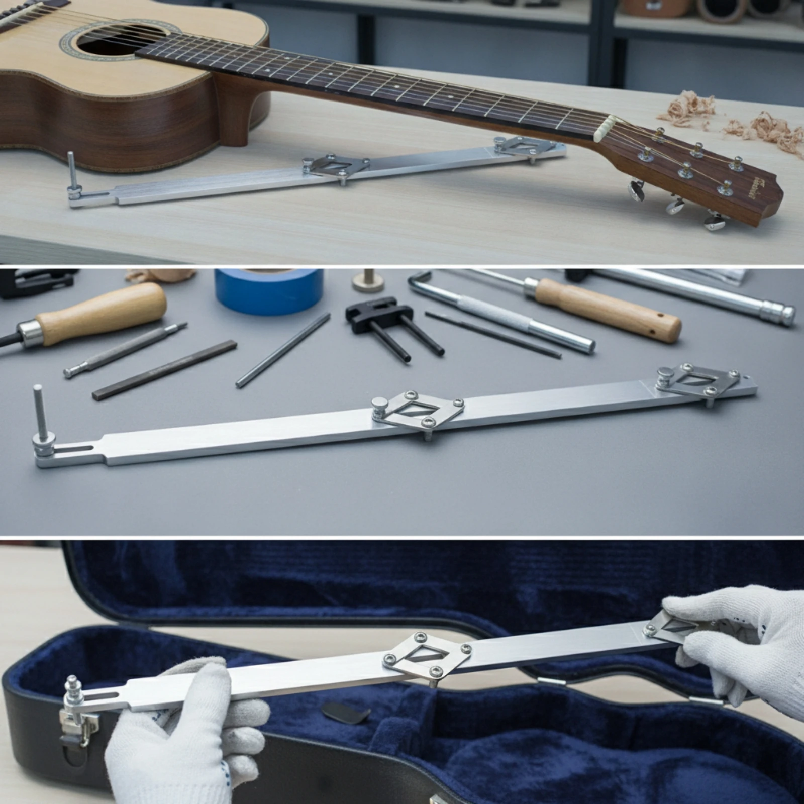 Musical Instruments Easy - Gitar Sapı Hizalama Cetveli Yüksek Hassasiyetli