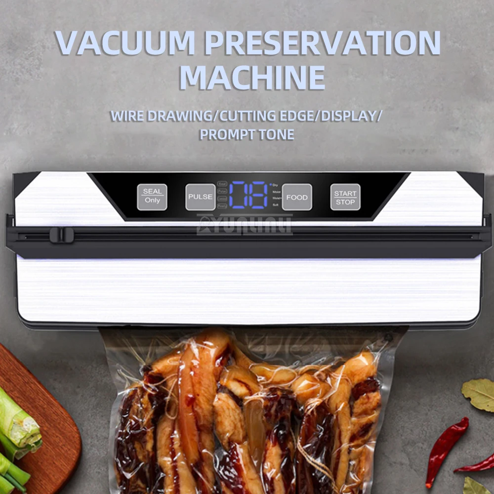 ماكينة تغليف الطعام الكهربائية Envasadora Al Vacío تخزين المواد الغذائية المنزلية مع أكياس مع 5 أكياس تخزين Sellado Al Vacío