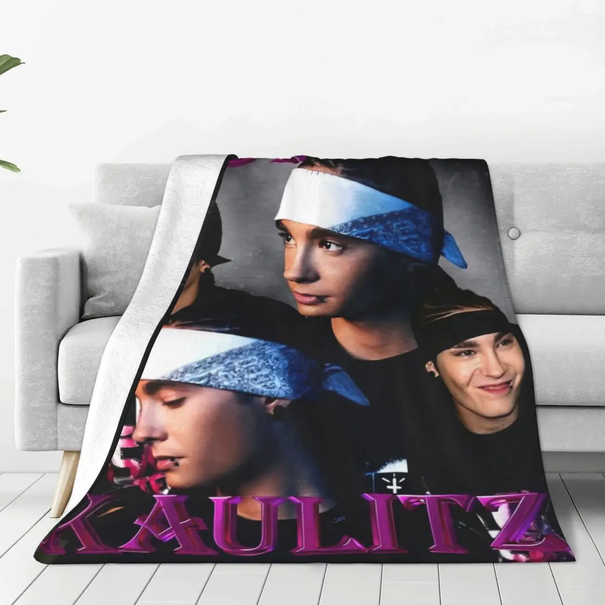 Relax Tokio Hotel Lover Blanket Merch Sofa Decorative Tom Kaulitz Throw Blanket Lightweight Coral Fleece Plush for Travel