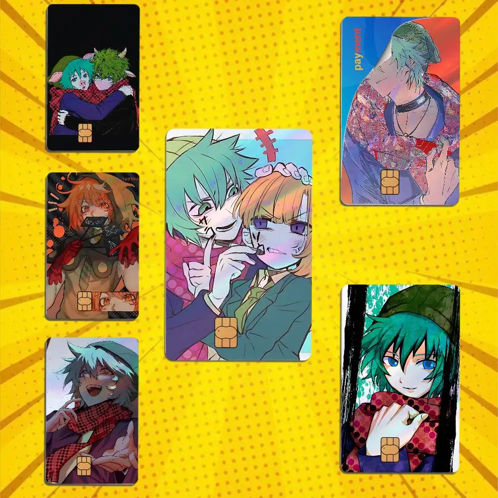 Sou Hiyori YTTD Your Turn to Die Card Skin Stickers For Bank Card Bus Metro Card Sticker Waterproof Gift Holographic