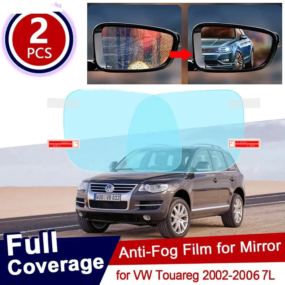 For Volkswagen VW Touareg 2002~2010 7L Full Cover Anti Fog Film Rearview Mirror Rainproof Films Clear Films Stickers Accessories