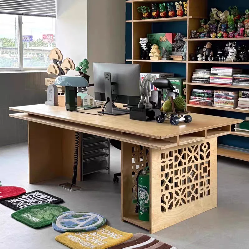 ZS-3 Ocean Birch Board Chinese Style Empty Computer Desk Simple Classical Single Office Boss Tea Table