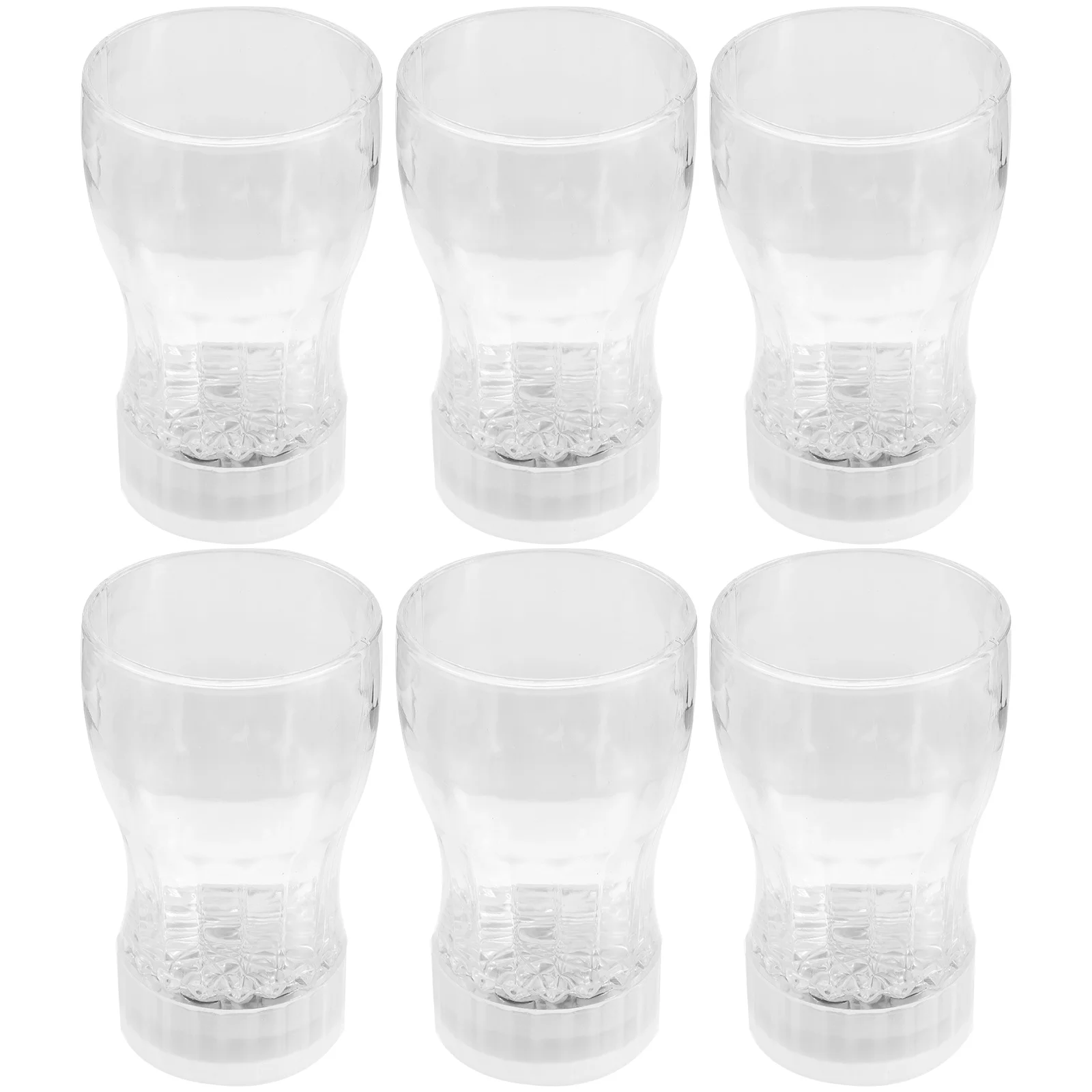 

6pcs Light Cup Glowing Wine Cups Luminous Plastic Shot Glasses For Beverage Container Cheering Props Whiskey Wine