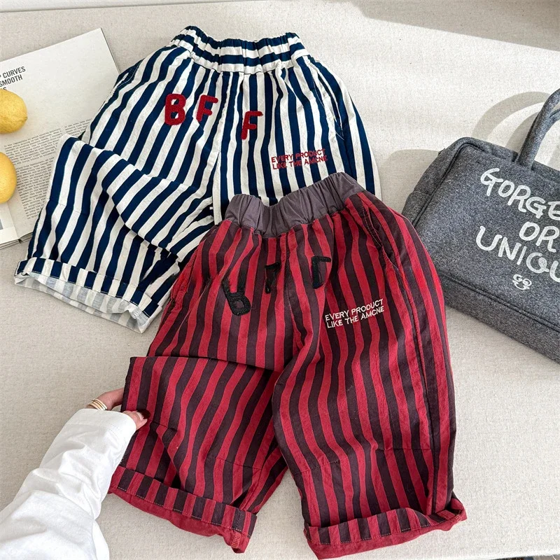 

5269 Children Pants 2025 Spring New Korean Washed Cotton Baby Boy's Harem Pants 1-7Year Girl's Trousers