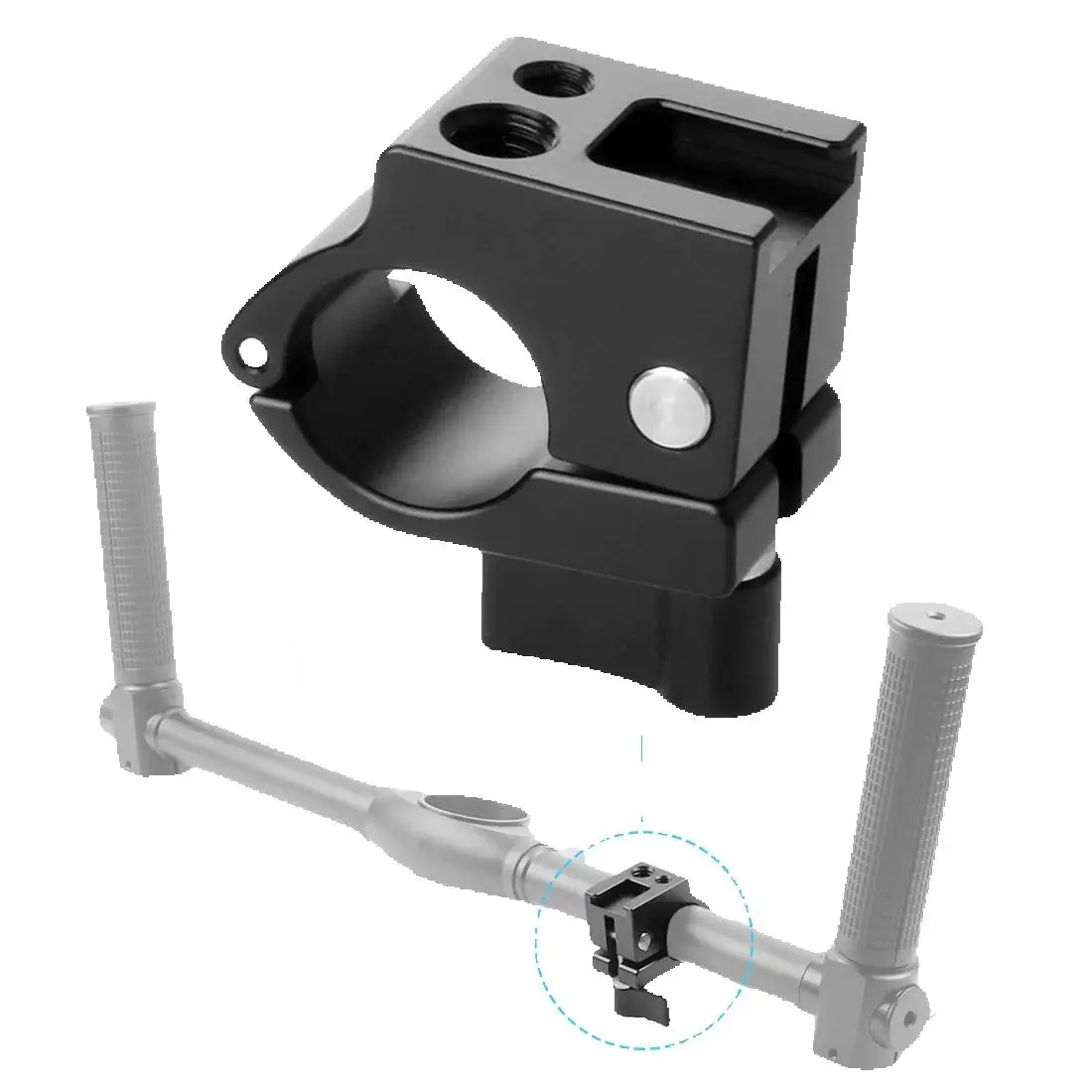 Suporte de monitor para haste, 22mm, 25mm, adaptador de sapata fria para dji ronin m, zhiyun manive2 plus crane v2, estabilizador gimbal
