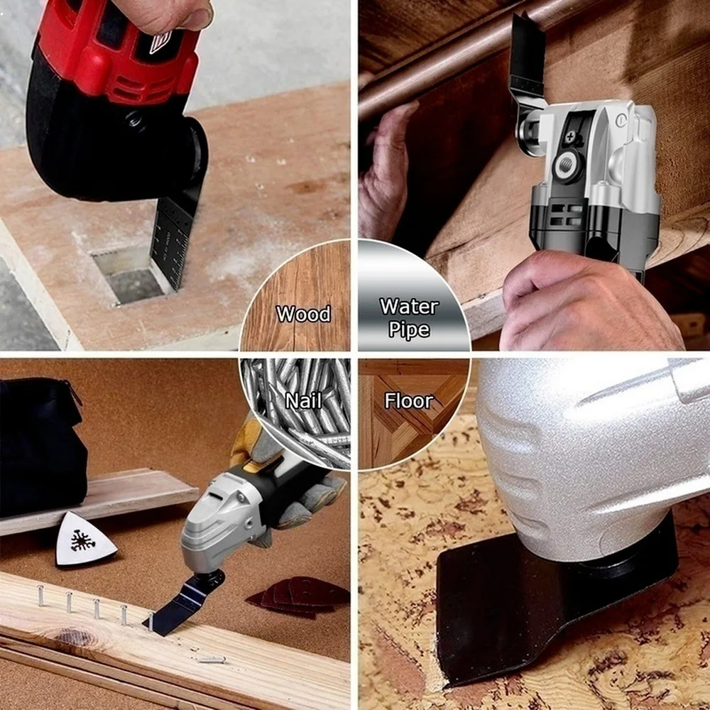 60/56/31/28PCS High Carbon Steel Saw Blades and Oscillating Cutter Wood Multi Tool for Fein Multimaster Dewalt Makita Bosch