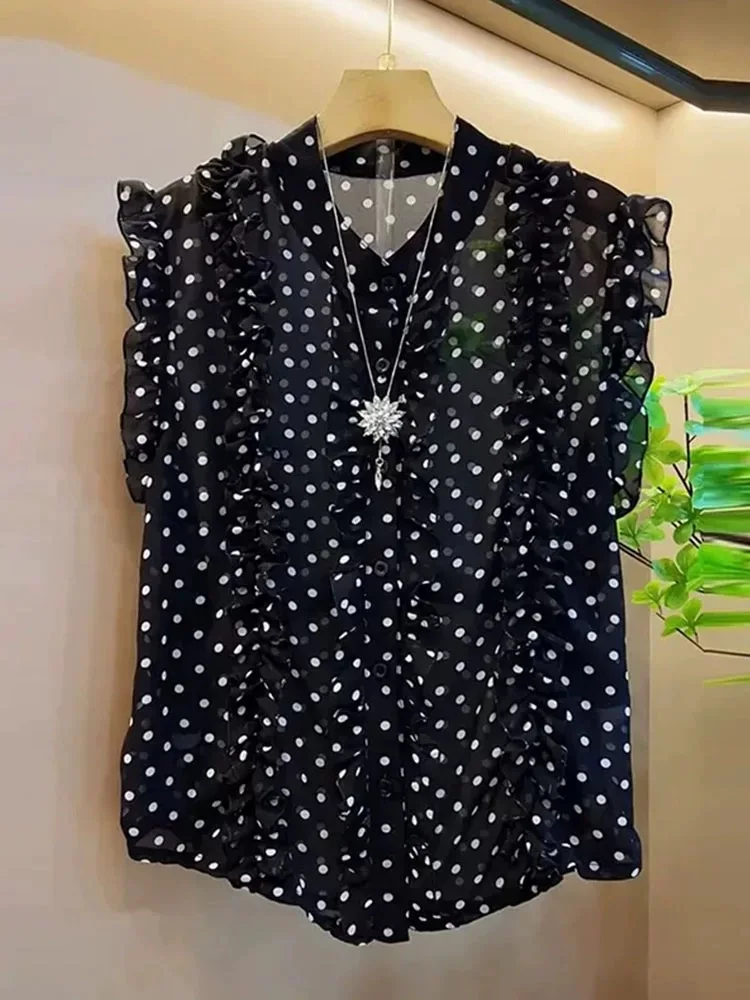 

Summer 2026 Women's Checkered Design Casual Slim Fit Polyester Fly Sleeve Shirt Short Sleeve round Neck Easy Care Breathable