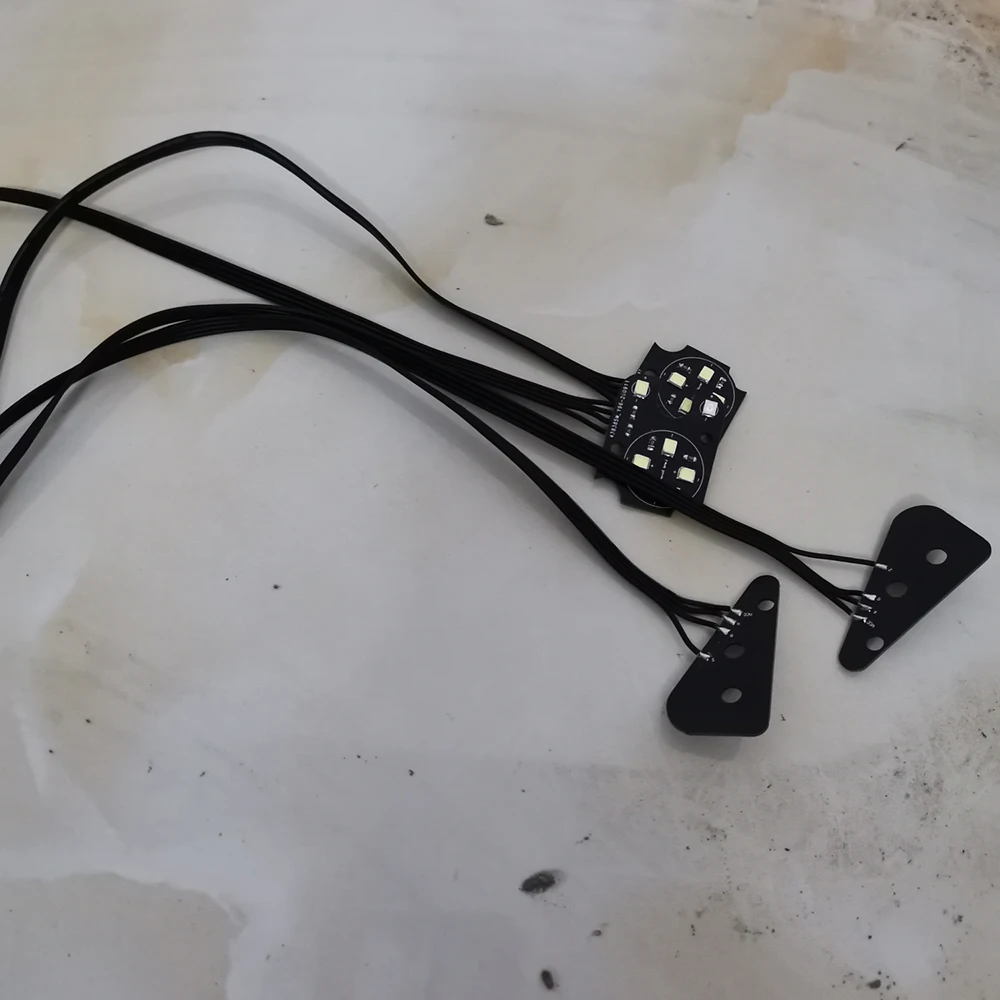 

Светодиодная фара для кузова автомобиля, набор рычагов заднего фонаря для 1/10 RC гусеничного автомобиля Traxxas TRX4 Defender, обновленные детали