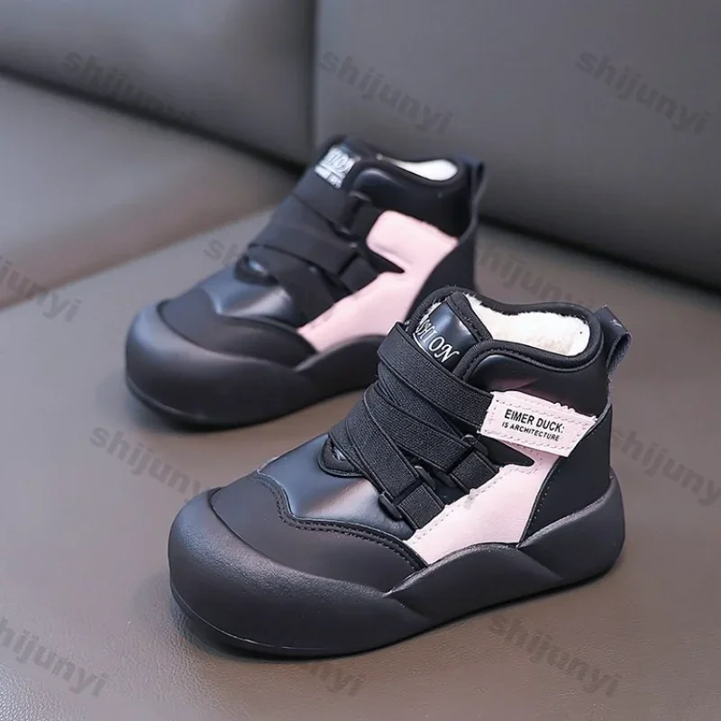 Kinder Warme Plüsch Schnee Stiefel Mädchen Winter Kaschmir Baumwolle Stiefel Warme Dicke Baumwolle Schuhe Non-slip Weiche Sohle Infant stiefeletten