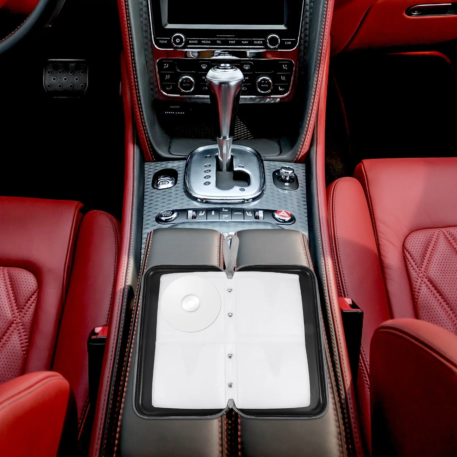 

Cd Bag Large Capacity Portable Car Cds Case Zipper Case For Cd Dvd Discs Holder Shockproof Organizer Sleeve