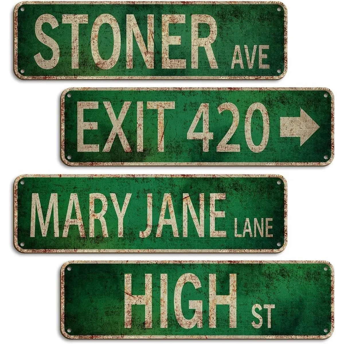 A364K 1set Street Sign Set: Vintage-Style Decorations Featuring the Phrases 